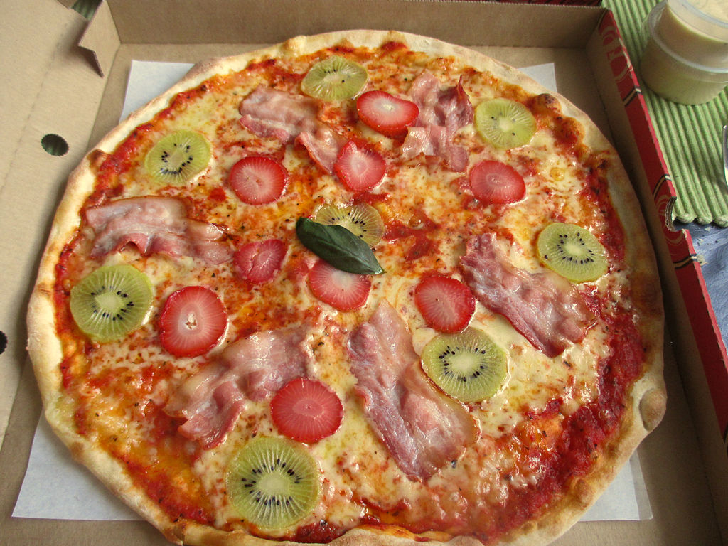 Pizza com Kiwi